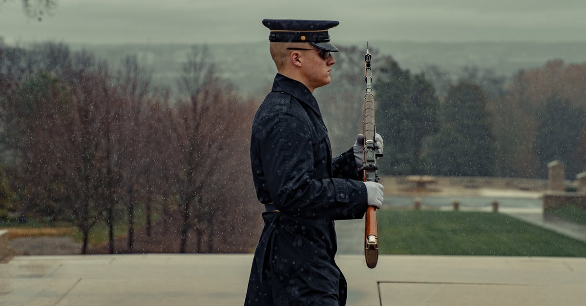 Why is Carl "a disgrace" to the military academy in Season 10? - Focused soldier with rifle marching in park