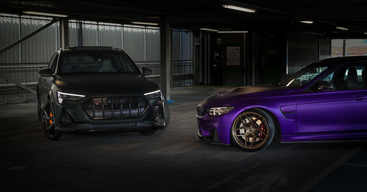 Why is the Audi chasing the BMW in reverse? - A Matte Black Audi and Purple BMW