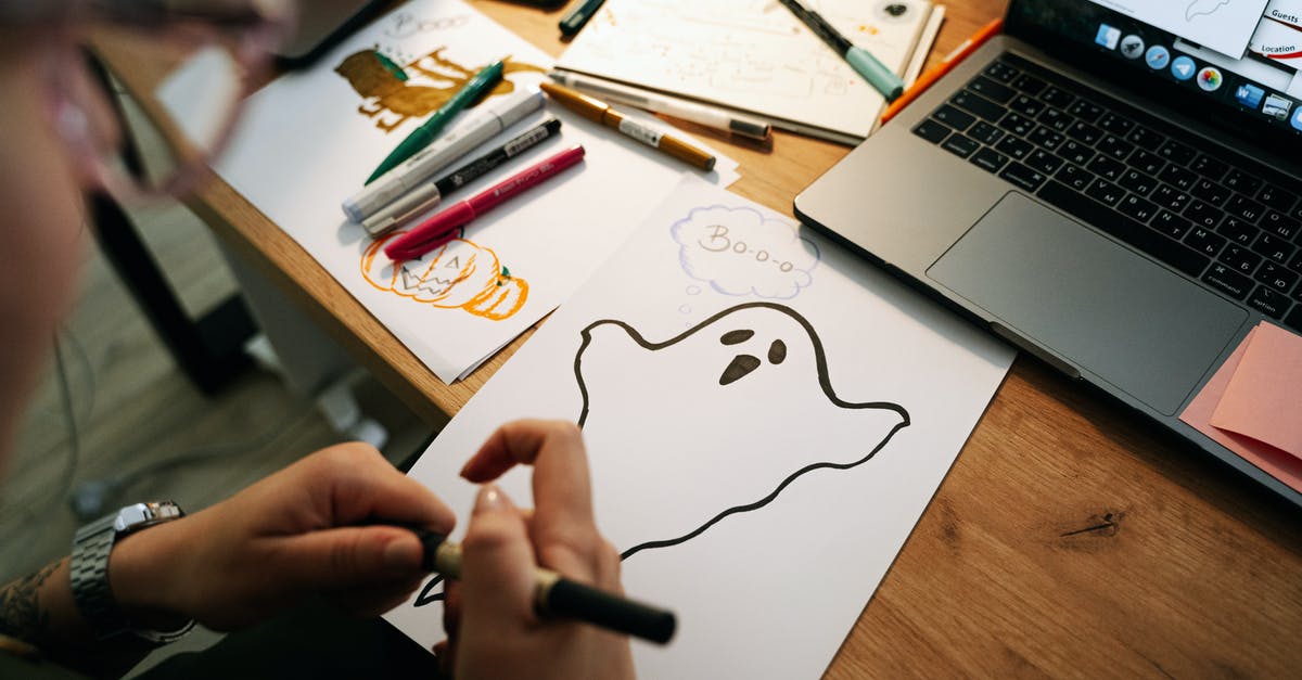 Why is the ghost on the uniform patch making a peace sign? - Making Halloween Drawings