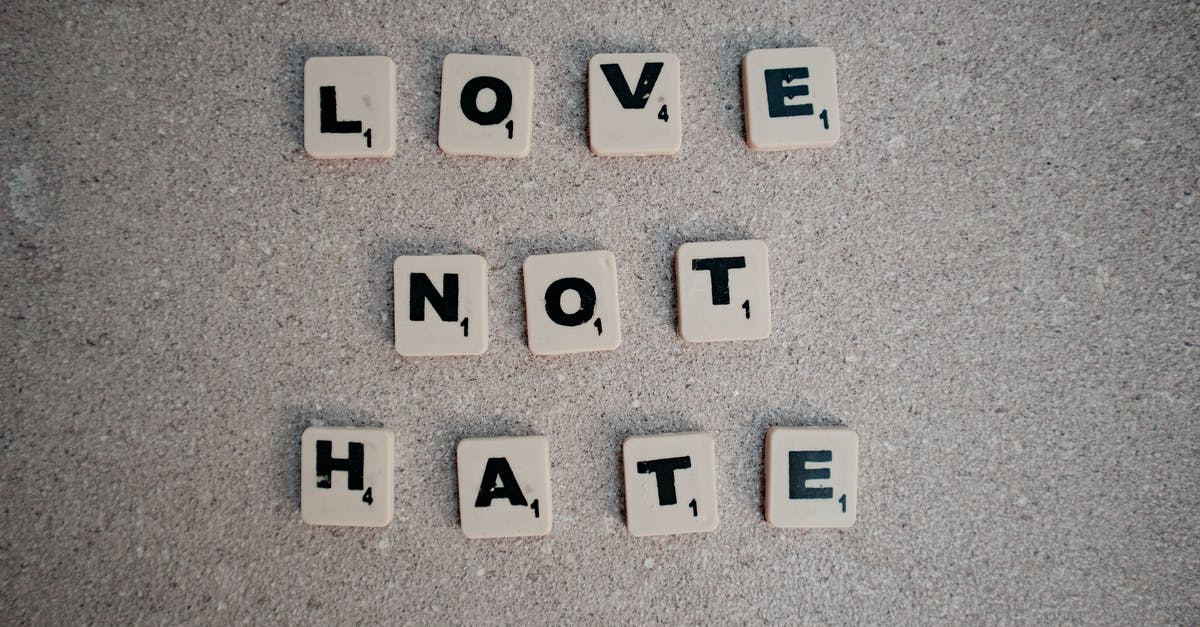 Why isn't it called "The Hateful Nine"? - Scrabble Tiles Spelling Love Not Hate