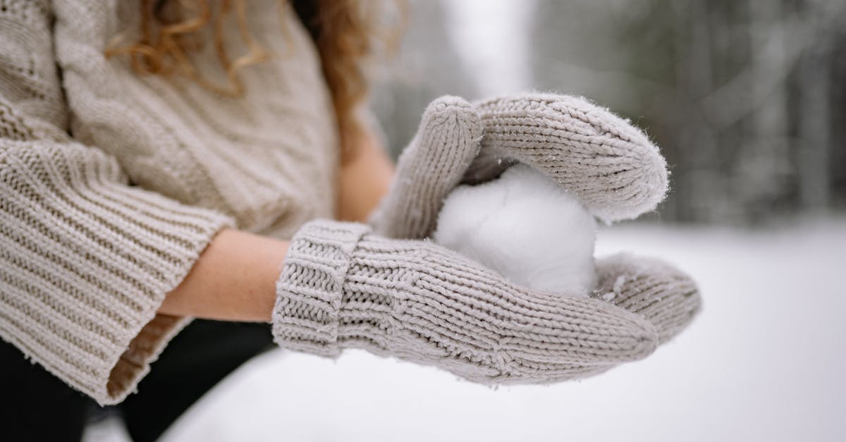 Why Keep Forming Voltron? - Close-Up Photo of a Person with Knitted Gloves Forming a Snowball