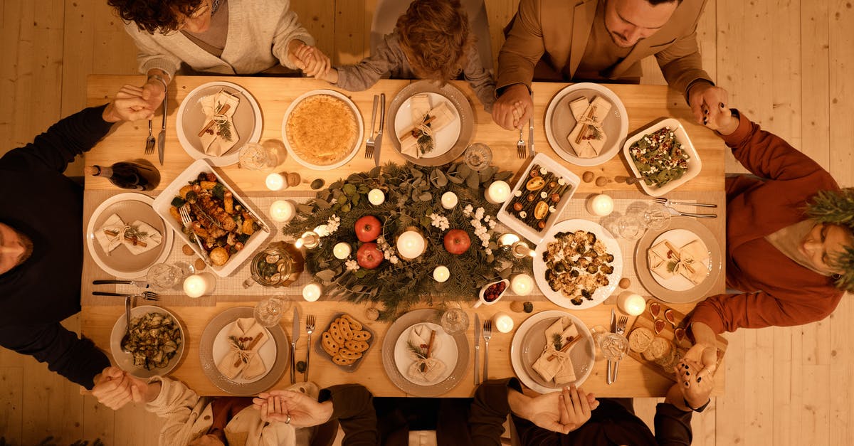Why Melanie resists wanderer from entering the doctor's room? - Top View of a Family Praying Before Christmas Dinner