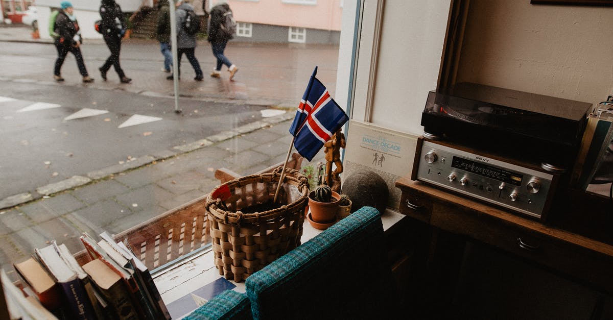 Why was the flag of Iceland on Captain Ramsey's desk? - View Of People Walking on Street From A Glass Window