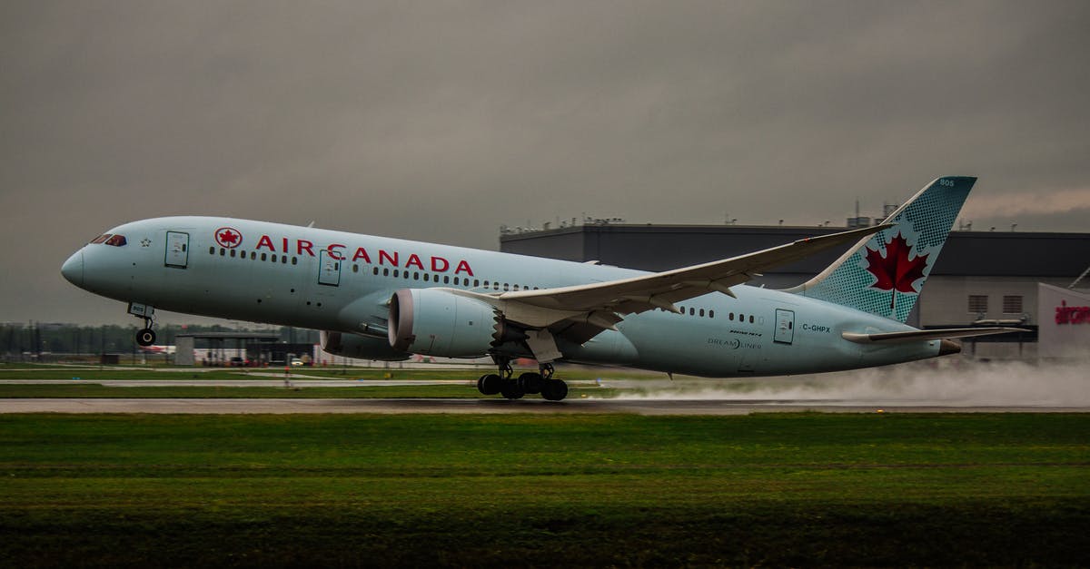 Why was the plane flown through close proximity to the runway rather than landing there? - White Air Canada Plane on Green Grass