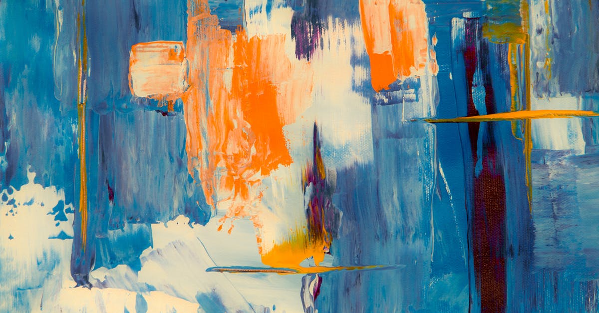 Why was there a splash blood pattern behind his head? - Blue, White, and Orange Abstract Painting