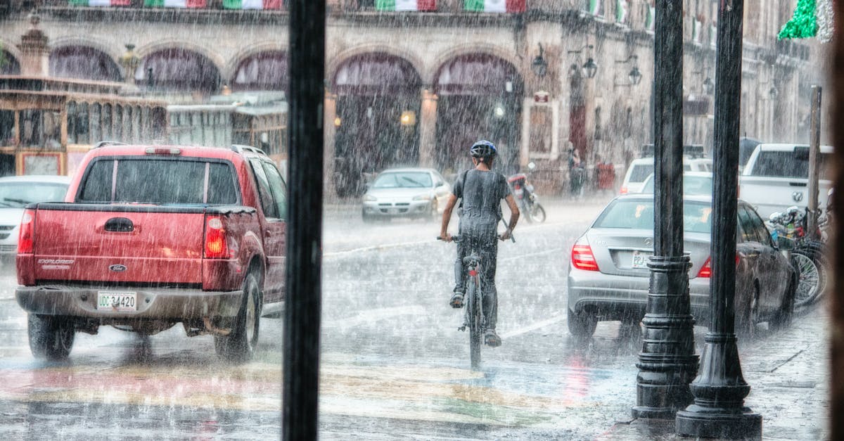 Why wasn't the flood featured in the Aristocats? - Person Riding a Bicycle during Rainy Day