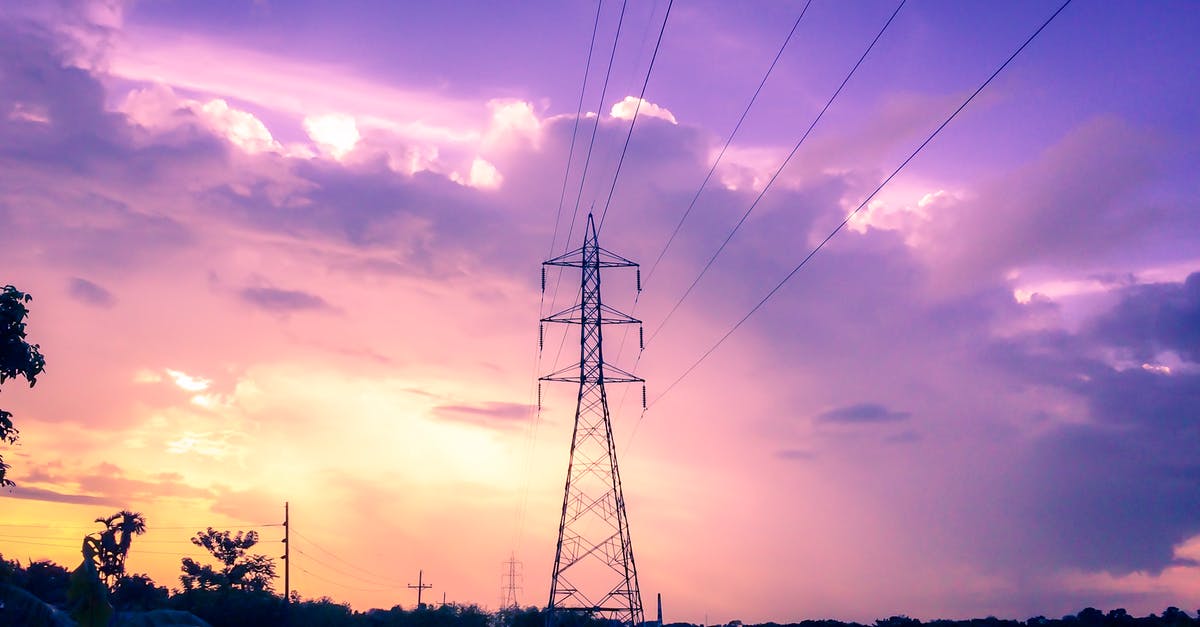 Why we can see little light even after main power is off? - Photography of Electric Tower during Sunset
