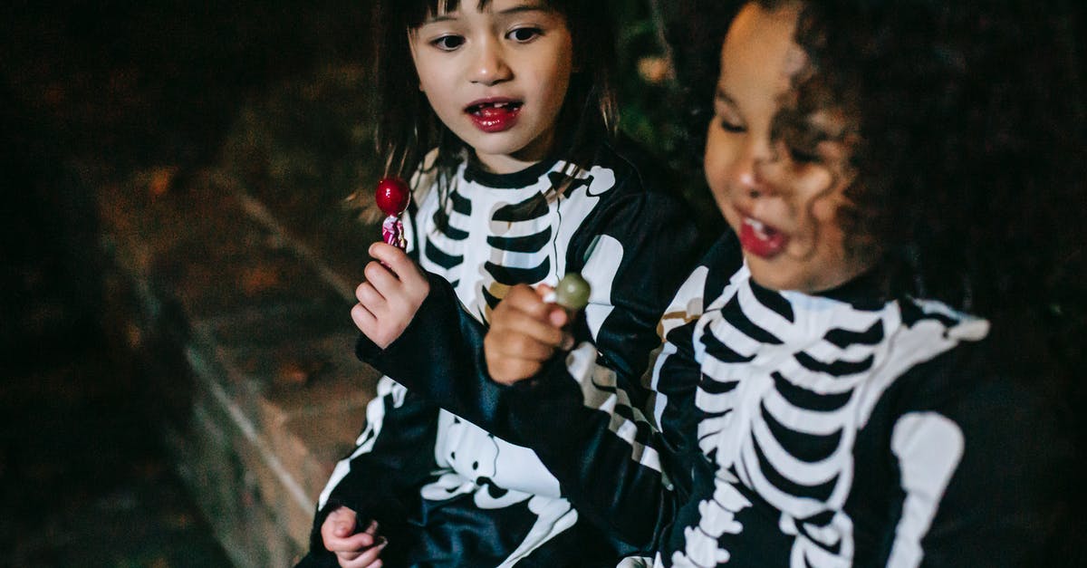 Why would Laura have an adamantium skeleton? - Crop happy diverse girls in skeleton costumes enjoying stick candies