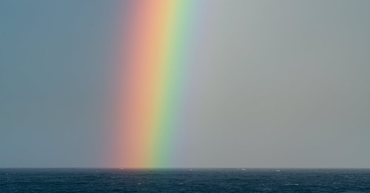 Would special effects for early movie patrons seem real? - Bright rainbow over rippling sea